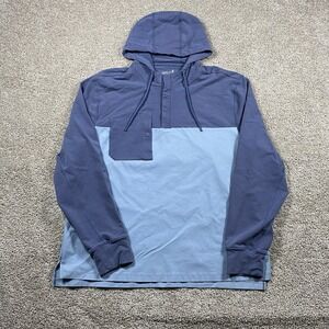 Johnnie-O Hoodie Mens XL Blue Lake Harrison Pullover Jacket Performance Active